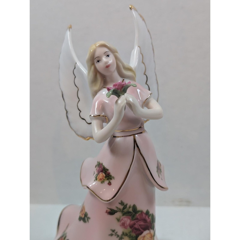 Royal Albert Rose Angel Musical Figurine 2009 HSN Limited Edition #3483